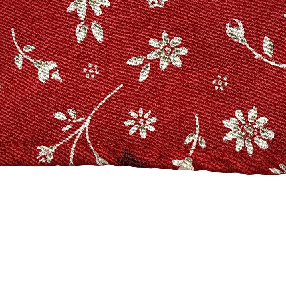 Villager Liz Claiborne Ditsy Floral Midi Skirt Red Vintage 90s Cottagecore Sz 6 - Picture 10 of 10